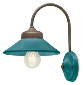 Applique Vintage Colors Ferro E Ceramica Petrolio 1 Luce E27