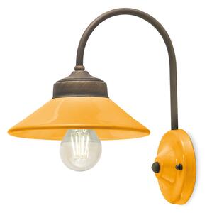 Applique Vintage Colors Ferro E Ceramica Giallo 1 Luce E27