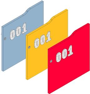 Supplemento 3 numeri su anta con serratura a chiave