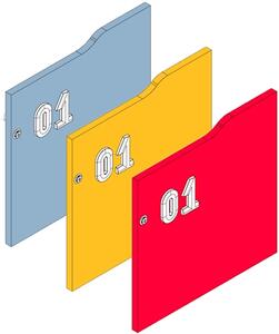 Supplemento 2 numeri su anta con serratura a chiave
