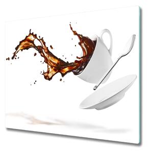 Tagliere in vetro temperato Caffè versato 60x52 cm