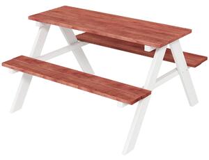 Outsunny Set Tavolo da Picnic per Bambini e Panche in Legno, Età 3-8 Anni, Marrone | Aosom Italy