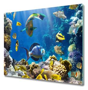 Tagliere in vetro temperato Barriera corallina 60x52 cm