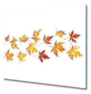 Tagliere in vetro temperato Foglie d'autunno 60x52 cm