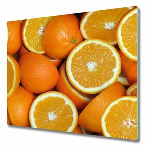 Tagliere in vetro temperato Metà arancioni 60x52 cm