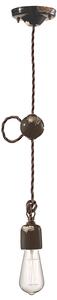 Sospensione Vintage Ceramica Nera 1 Luce E27