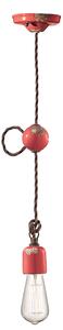 Sospensione Vintage Ceramica Rossa 1 Luce E27
