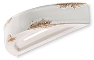Applique Vintage Mezza Luna Ceramica Bianca 1 Luce R7S