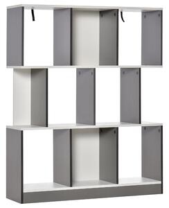 HOMCOM Mobile Libreria a 8 Ripiani per Soggiorno e Camera da Letto, in Legno, 100x24x124 cm, Grigio Carbone | Aosom Italy