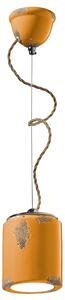 Lampadario Vintage Ceramica Gialla 1 Luce E27