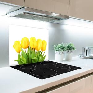 Tagliere in vetro Tulipani gialli 60x52 cm