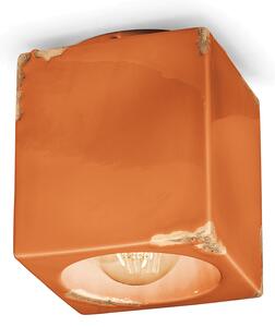 Plafoniera Vintage Ceramica Arancio 1 Luce E27