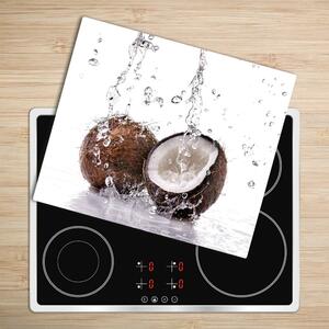 Tagliere in vetro temperato Coconut e acqua 60x52 cm
