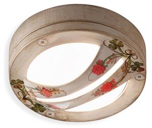 Plafoniera Esterno Classica Brindisi Metallo E Ceramica Bianco Sfumato 1 Luce G9