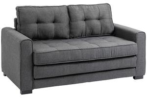 HOMCOM Divano Letto Convertibile moderno con Imbottitura e Molle, in Tessuto 2 Posti, 151x75x85 cm, Grigio | Aosom Italy