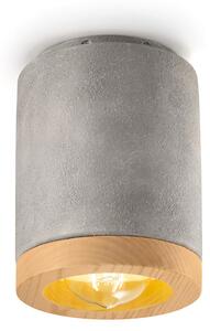 Plafoniera Vintage Mateca Ferro E Ceramica Cemento 1 Luce E27