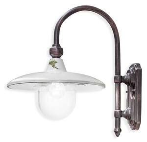 Applique Esterno Classica Campobasso Metallo E Ceramica Nero Sfumato 1 Luce E27