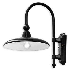 Applique Da Esterno Classica Campobasso Metallo E Ceramica Nero 1 Luce E27