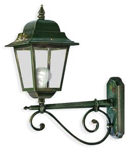 Applique Esterno Classica Gorizia Metallo Ceramica Verde Sfumato Oro 1 Luce E27