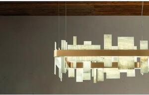 MASIERO Honicè S50 lampadario quadrato in Honice e metallo