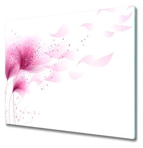 Tagliere in vetro Fiore rosa 60x52 cm