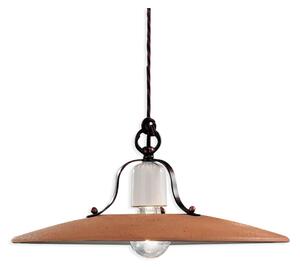 Lampadario Classico Bologna Metallo E Ceramica Nero Sfumato Rame 40Cm 1 Luce E27