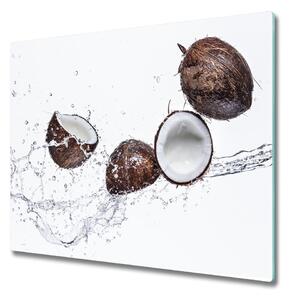 Tagliere in vetro Coconut con acqua 60x52 cm