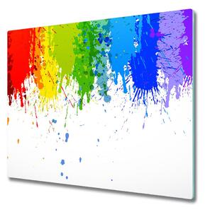Tagliere in vetro temperato Punti arcobaleno 60x52 cm