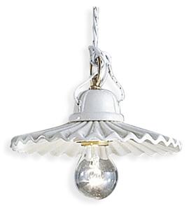 Sospensione Classica L'Aquila Ceramica E Ottone Satinato 1 Luce E27