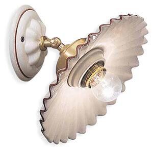 Applique Classica Orientabile L'Aquila Ottone E Ceramica Decorato 1 Luce E27