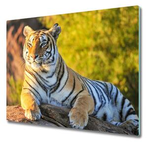 Tagliere in vetro Ritratto di una tigre 60x52 cm