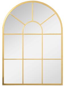 HOMCOM Specchio Moderno a Parete a forma di Arco 70x50 cm per Camera da Letto e Soggiorno, Oro | Aosom Italy