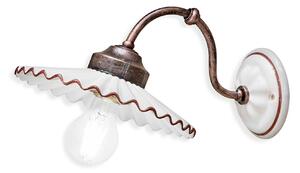 Applique Classica L'Aquila Metallo Ceramica Nero Sfumato Rame 1 Luce E27