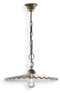 Lampadario Classico L'Aquila Metallo E Ceramica Nero Sfumato Rame 1 Luce E27