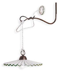 Applique Braccio Classica L'Aquila Metallo Ceramica Nero Sfumato Rame 1 Luce E27