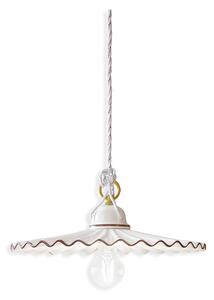 Sospensione Classica L'Aquila Ottone E Ceramica Decorato Diam. 31Cm 1 Luce E27