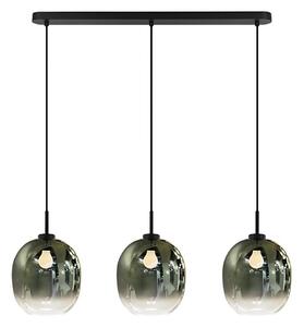 Lampadario sospeso su cavo MIRROR 3xE27/14W/230V nero fumé