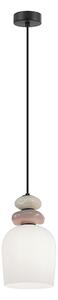Lampadario a sospensione VALISIA 3xE27/40W/230V beige/oliva
