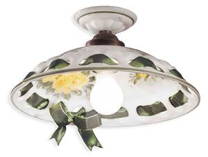 Plafoniera Classica Napoli Metallo E Ceramica Nero Sfumato Rame 1 Luce E27