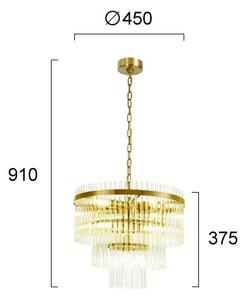 Lampadario a catena SABRINA 7xE14/40W/230V, dorato