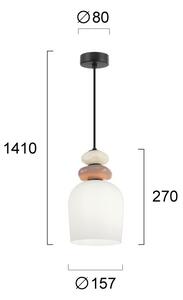 Lampadario a sospensione VALISIA 3xE27/40W/230V beige/oliva