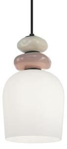 Lampadario a sospensione VALISIA 3xE27/40W/230V beige/oliva