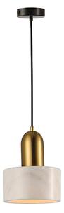 Lampadario sospeso su cavo MARBLE 1xE27/60W/230V oro/bianco/effetto marmo