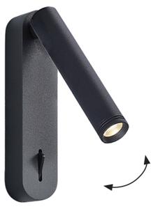 Faretto da parete orientabile a LED ABRIEL LED/6W/230V, nero