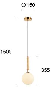 Lampada a sospensione su cavo JOLIN 1xG9/5W/230V, finitura oro