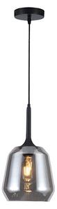 Lampadario a cavo MAEVA 1xE27/40W/230V nero fumé/nero