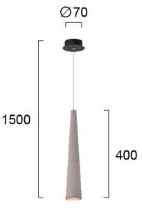 Lampada a sospensione su cavo ANISHA 1xGU10/35W/230V grigio