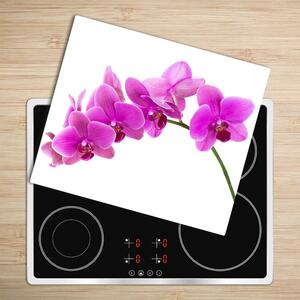 Tagliere in vetro Orchidea rosa 60x52 cm