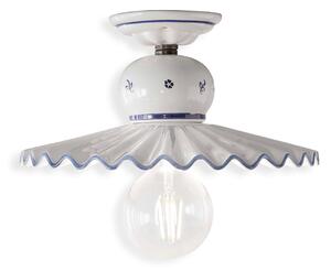 Plafoniera Classica Roma Metallo E Ceramica Nero Sfumato Rame 31Cm 1 Luce E27