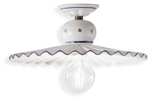 Plafoniera Classica Roma Metallo E Ceramica Nero Sfumato Rame 41Cm 1 Luce E27